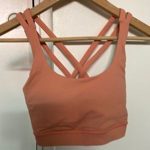 Lululemon Energy Bra Size 4; salmon pink